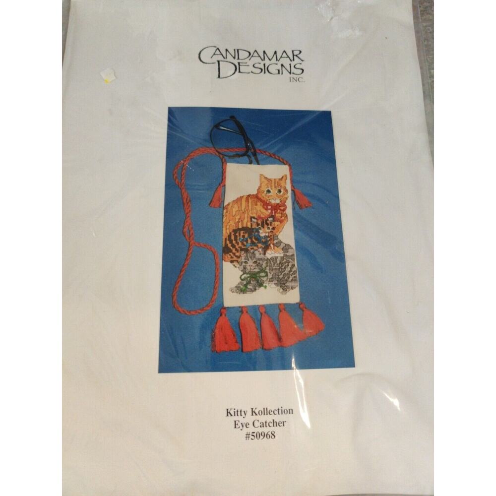 Eye Glass Holder Cross Stitch Kit Kitty Collection Candamar Designs #50968